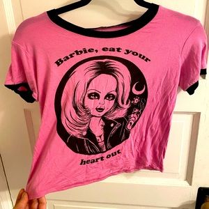 Tiffany crop top ringer tee